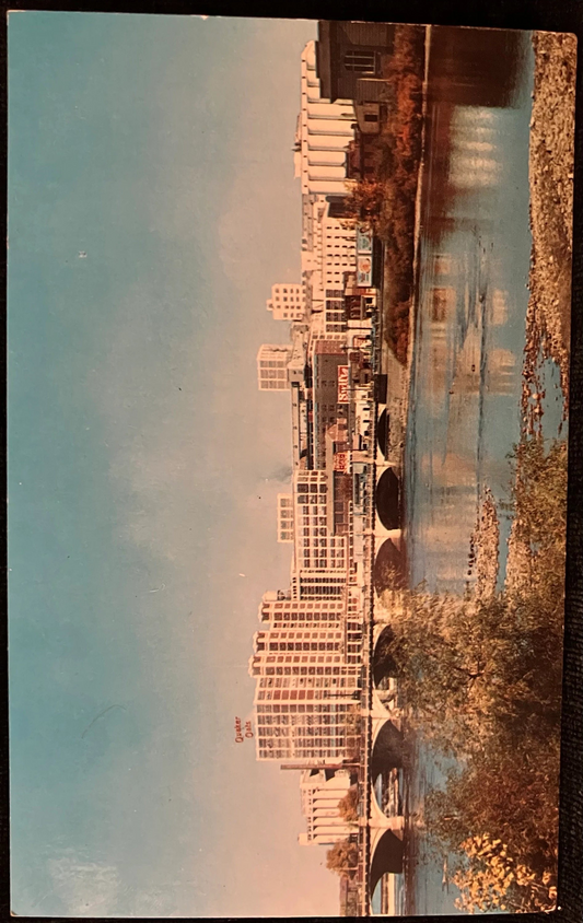 Quaker Oats Plant - Cedar Rapids, Iowa - Ektachrome by Helen O'Brien - Vintage Bridge Postcard