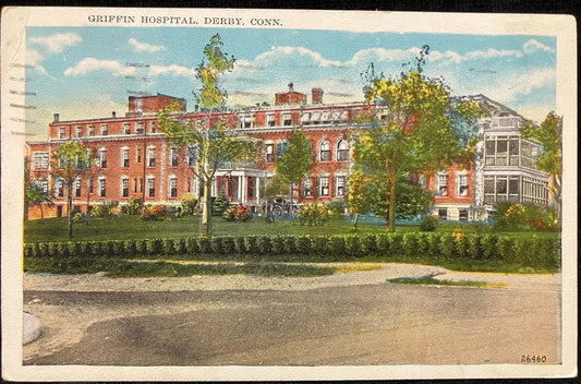 Griffin Hospital - Derby, Connecticut - Vintage Hospital Postcard
