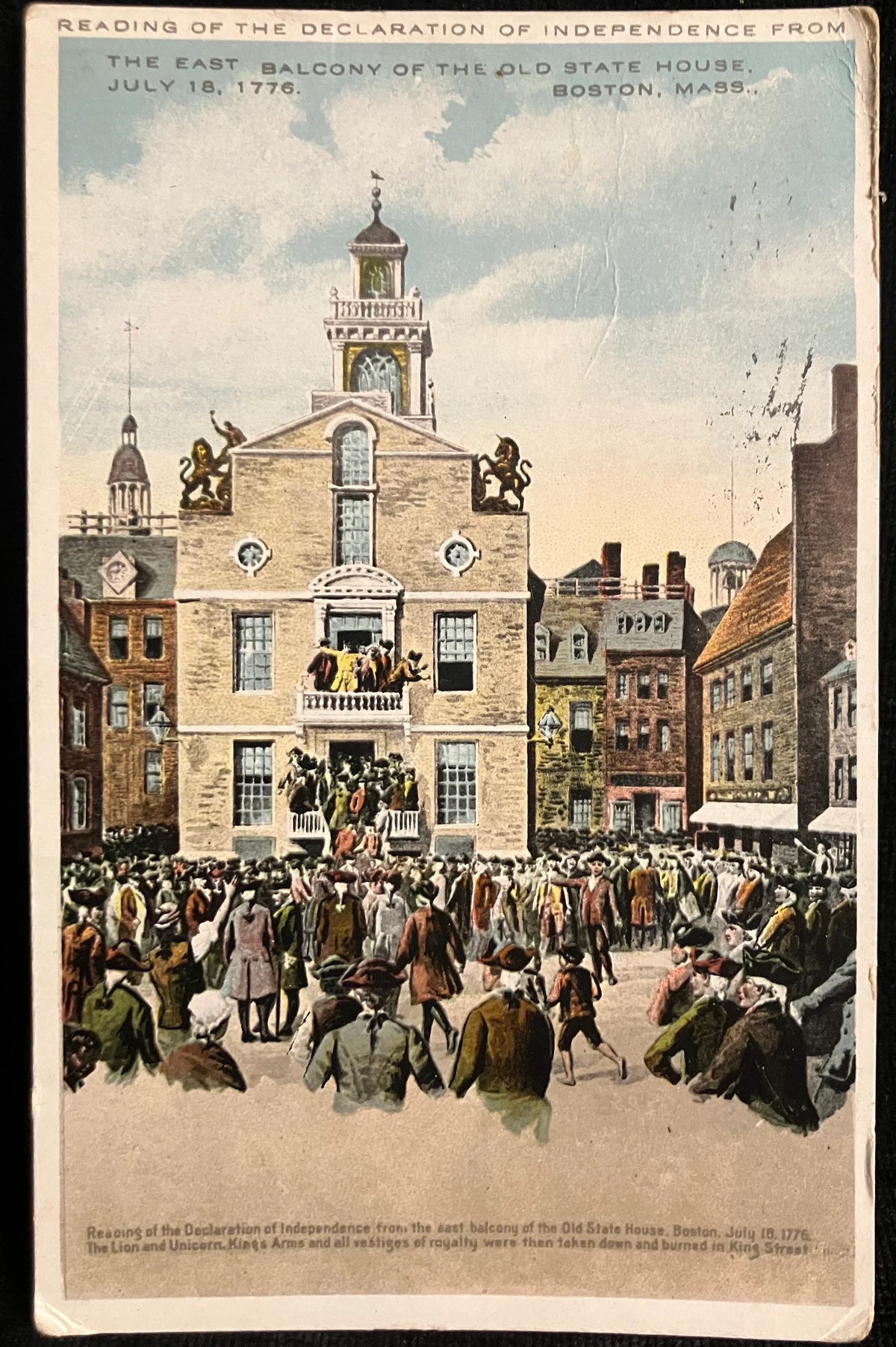 Reading of the Declaration of Independence from the East Balcony of the Old State House - Boston, Ma