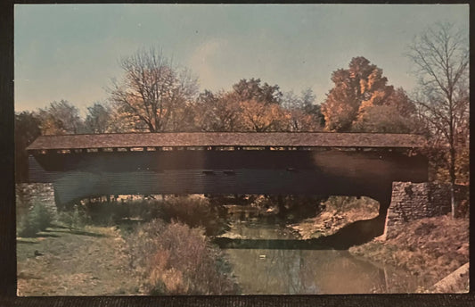 Bentzel's Mill Bridge - Over Little Conewago Creek, York County, Pennsylvania - Photo: Jesse D. Brown - Vintage Covered Bridge Postcard