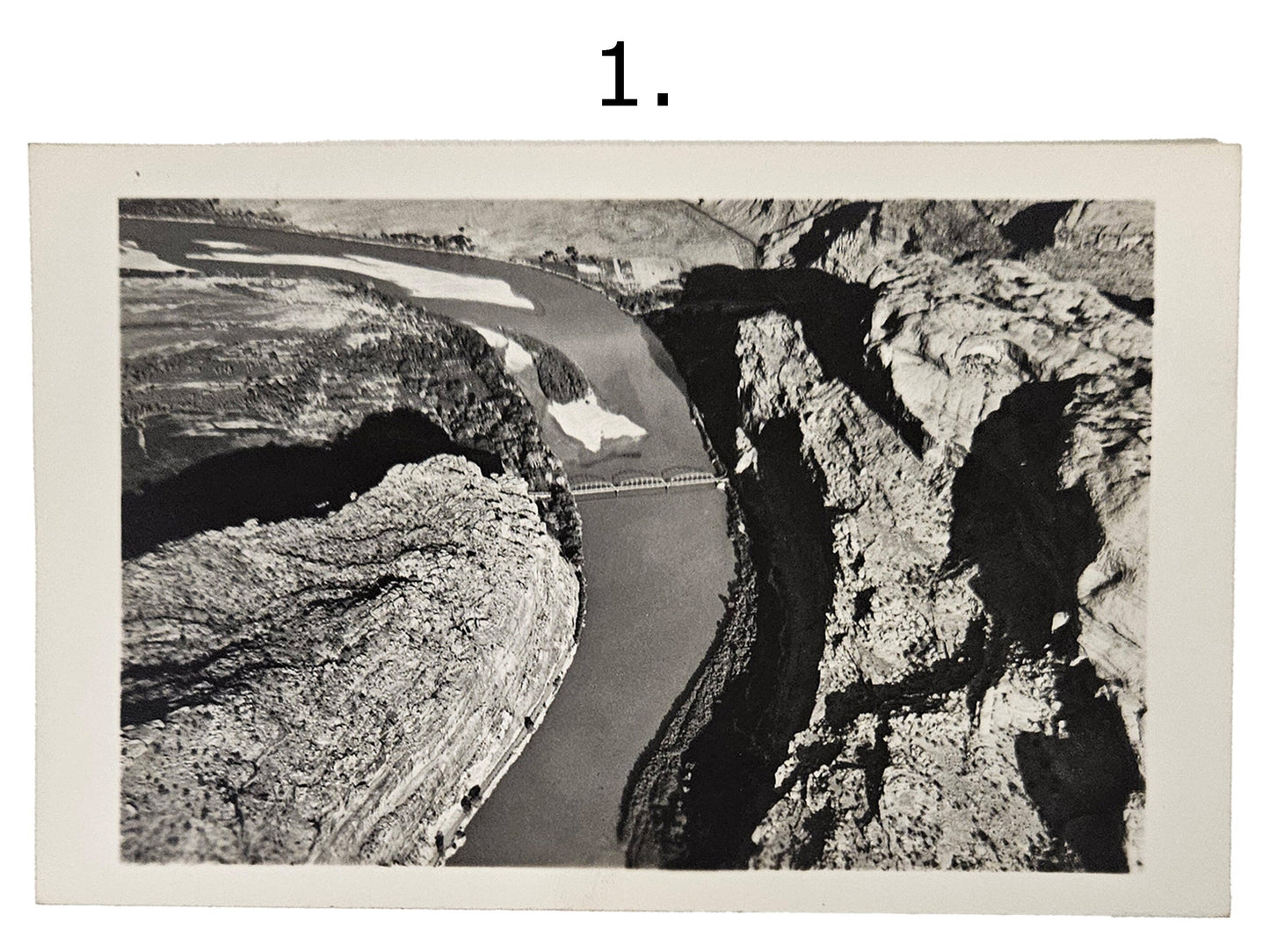 1940s Photo Postcard Set - Bridge Over Colorado River Canyon, Moab Utah - Aerial Photos By Harry Reed -  Sold as set