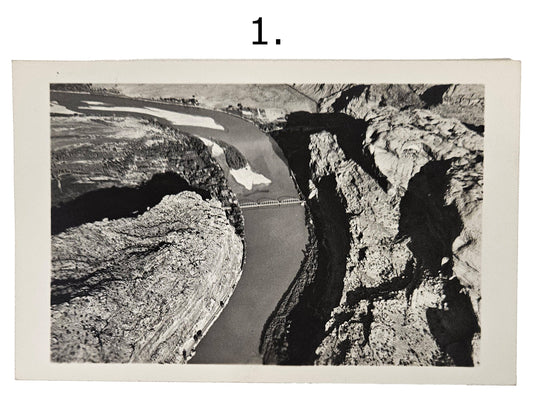 1940s Photo Postcard Set - Bridge Over Colorado River Canyon, Moab Utah - Aerial Photos By Harry Reed -  Sold as set