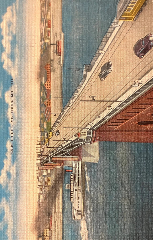Eads Bridge. St. Louis, Missouri - Vintage Postcard