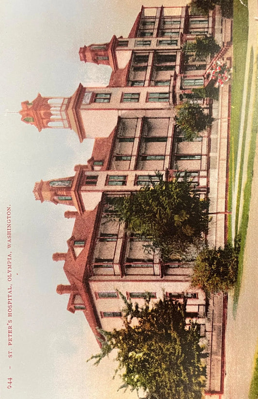 St. Peter's Hospital, Olympia, Washington - Vintage Hospital Postcard