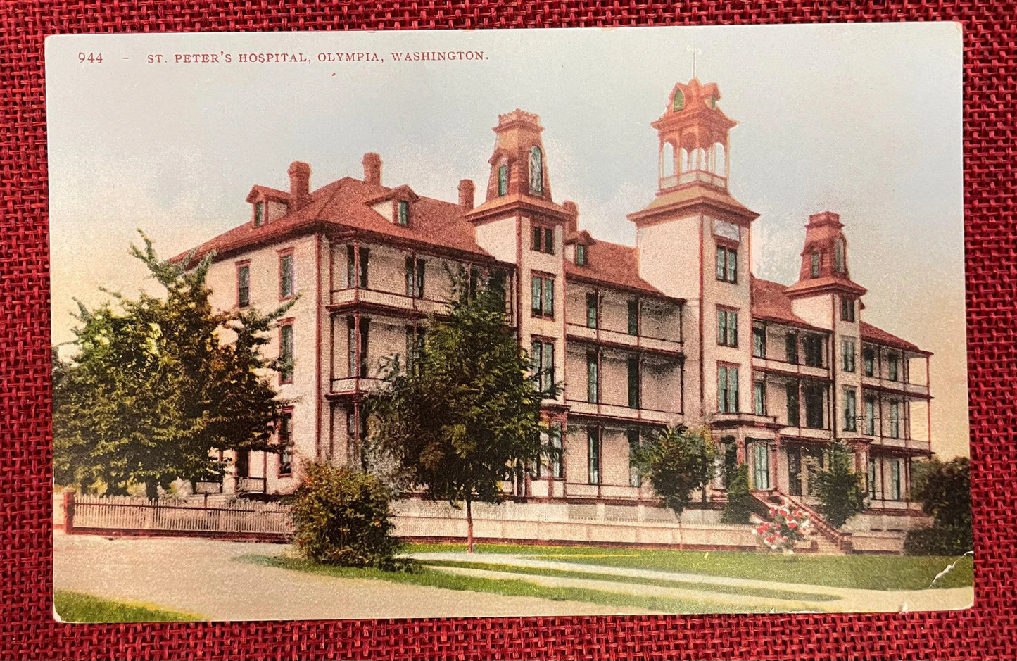 St. Peter's Hospital, Olympia, Washington - Vintage Hospital Postcard