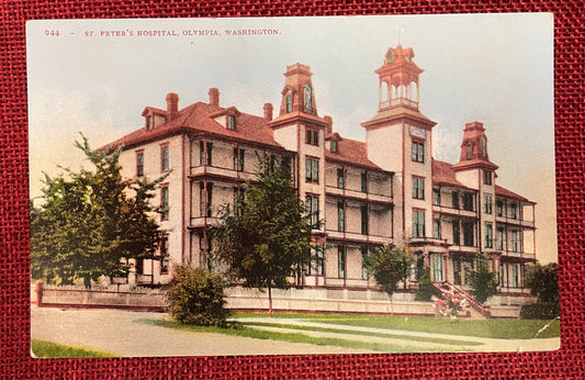 St. Peter's Hospital, Olympia, Washington - Vintage Hospital Postcard