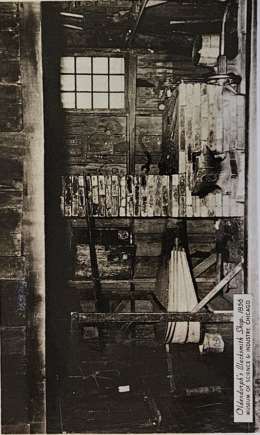 RPPC  Oldendorph's Blacksmith Shop in 1856- Chicago Museum of Science and Industry - Vintage Postcard