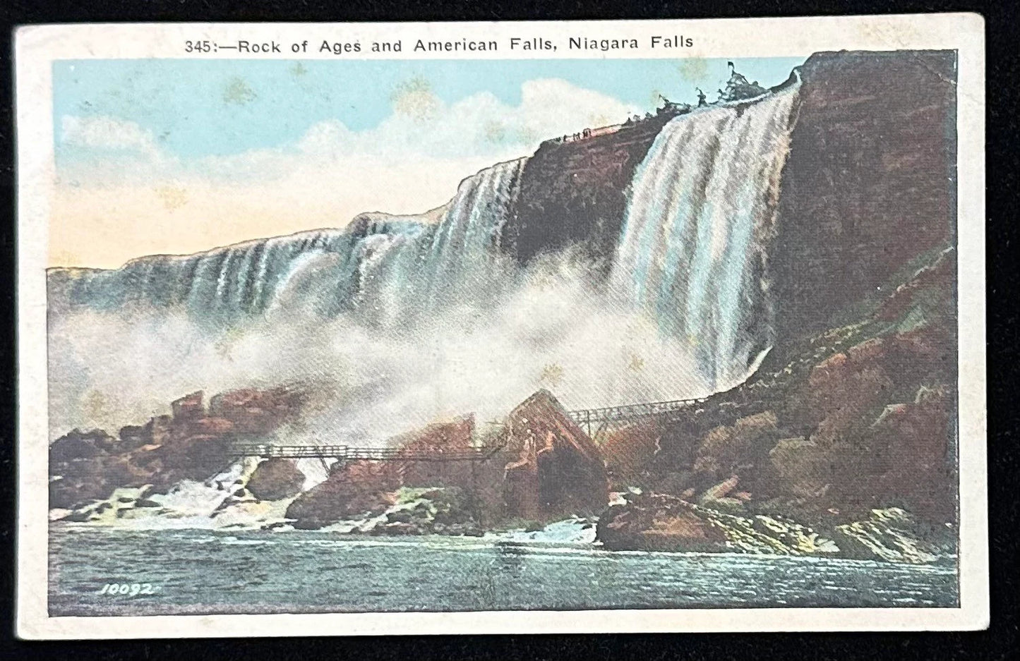 Postcard of Rock of Ages and American Falls, Niagara Falls, No. 345