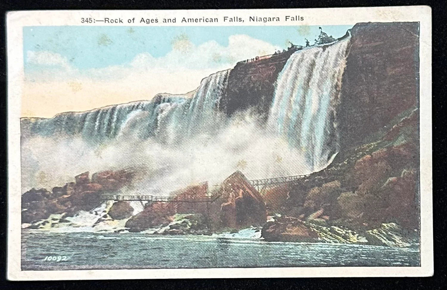 Postcard of Rock of Ages and American Falls, Niagara Falls, No. 345