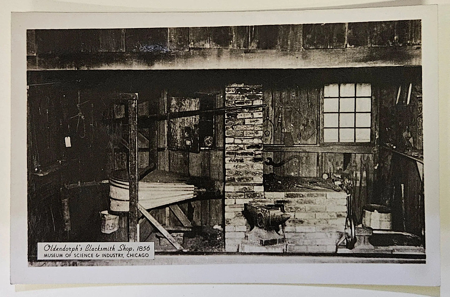 RPPC  Oldendorph's Blacksmith Shop in 1856- Chicago Museum of Science and Industry - Vintage Postcard