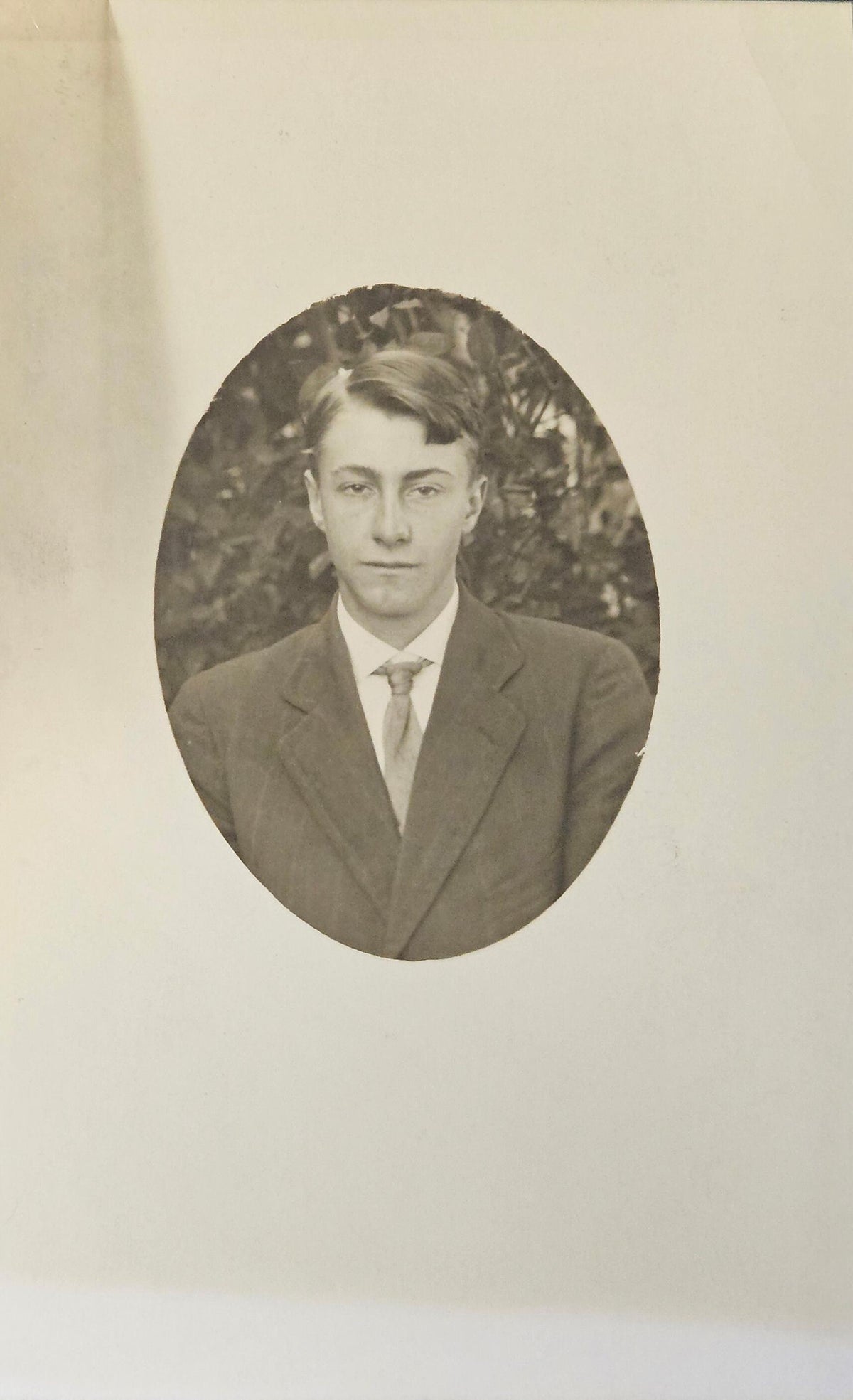 RPPC - Young well dressed Man's Oval Portrait - Vintage Postcard