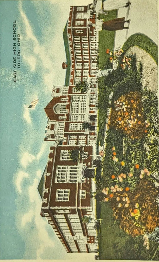 East Side High School, Toledo, Ohio - Vintage Ohio Postcard - Vintage School Postcard