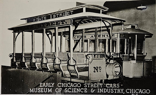 Chicago Street Car Museum of Science And Industry - Vintage Photo Postcar