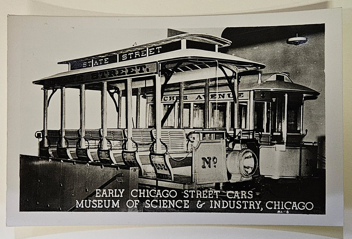 PR? & Description - RPPC - Chicago Street Car Museum of Science And Industry - Vintage Photo Postcar