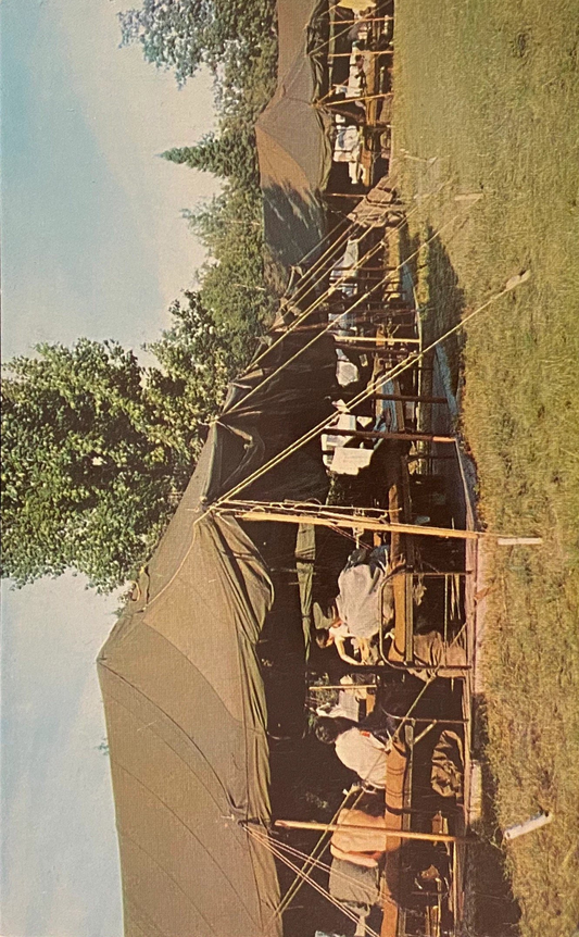 National Guard Camping in Michigan - 1958 Postcard
