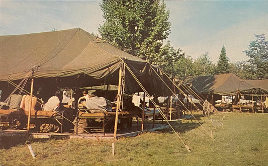 National Guard Camping in Michigan - 1958 Postcard