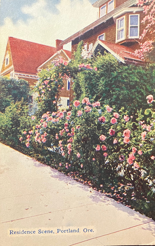 Residence Scene, Portland Oregon - Vintage Postcard