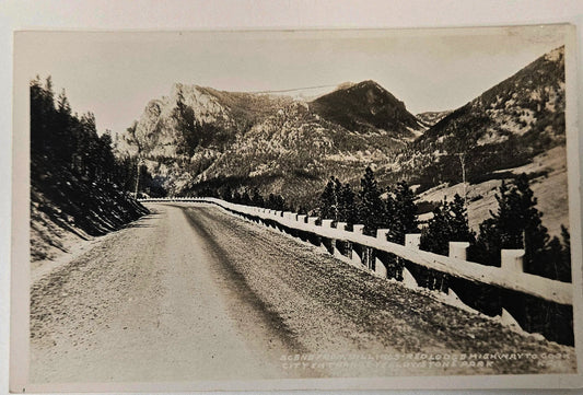 RPPC Scene From Billings, Montana - Red Lodge Highway To Cook City Entrance - Yellowstone Park -
