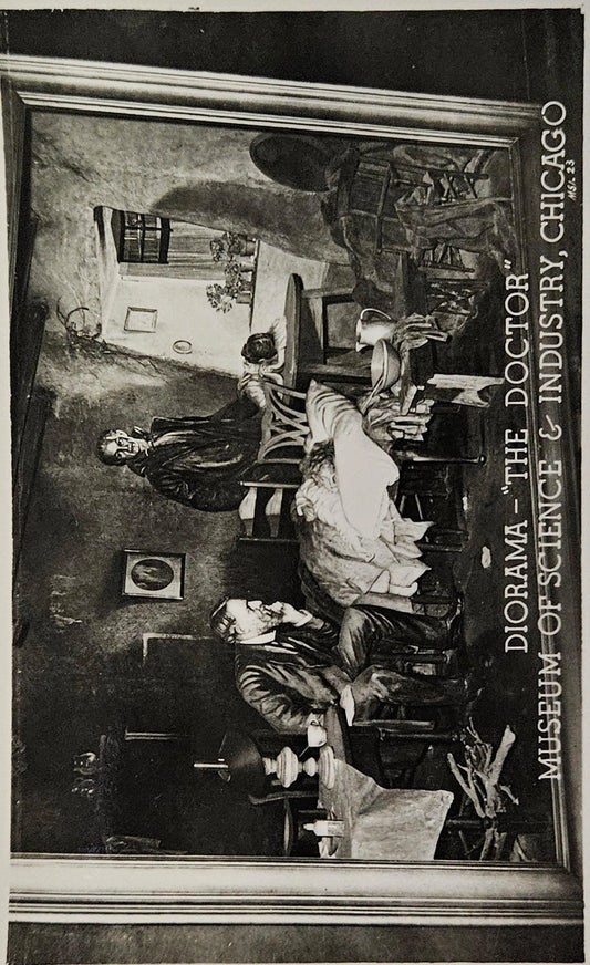 RPPC Diorama, The Doctor, Chicago Museum of Science and Industry - Vintage Postcard