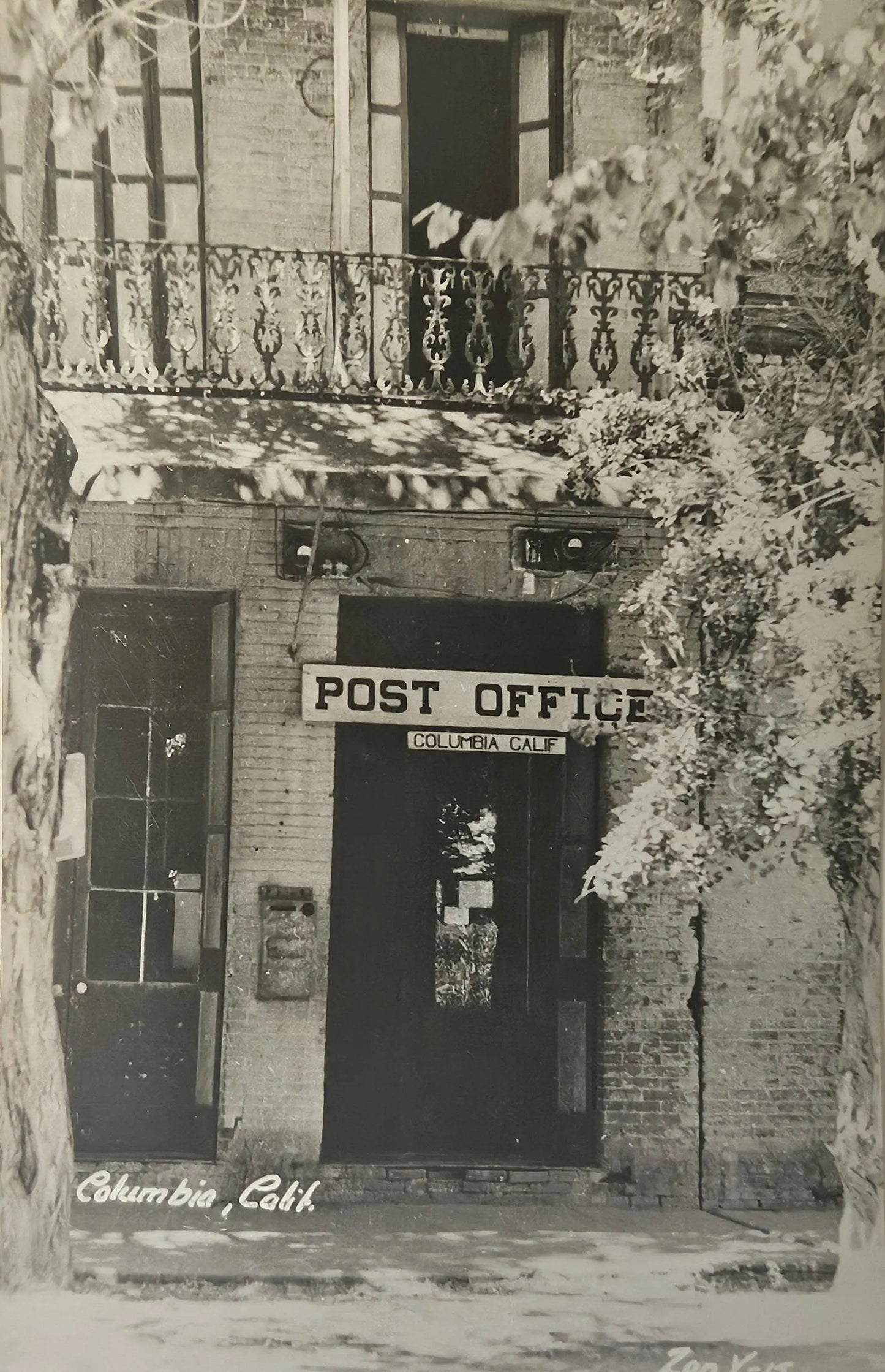 RPPC - Post Office - Columbia, California - Real Photo Postcard 1930s