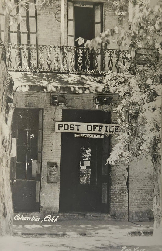 RPPC - Post Office - Columbia, California - Real Photo Postcard 1930s
