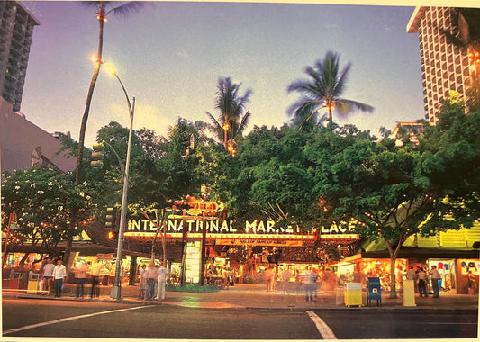 International Market Place in Honolulu, Hawaii - Photo by T. Sylvain - Hawaiian  Market Postcard