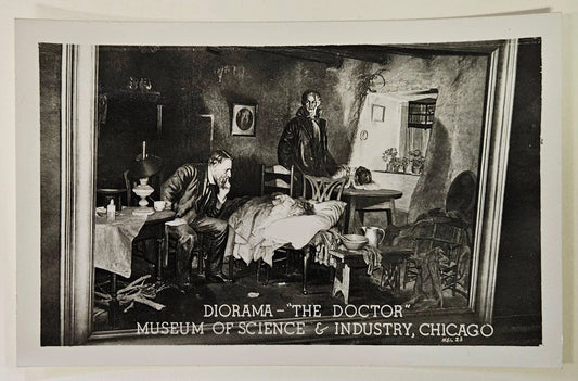 RPPC Diorama, The Doctor, Chicago Museum of Science and Industry - Vintage Postcard