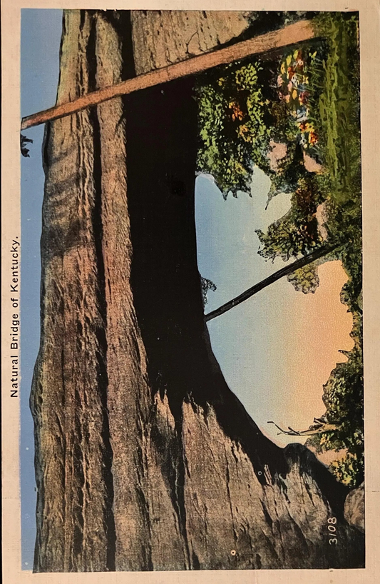 Natural Bridge of Kentucky - 1930s Linen Postcard