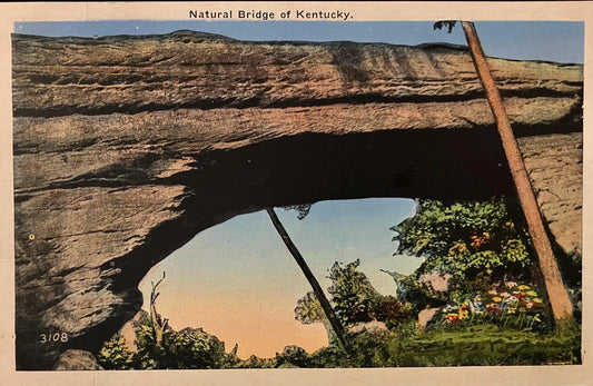Natural Bridge of Kentucky - 1930s Linen Postcard