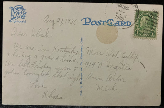 Natural Bridge of Kentucky - 1930s Linen Postcard