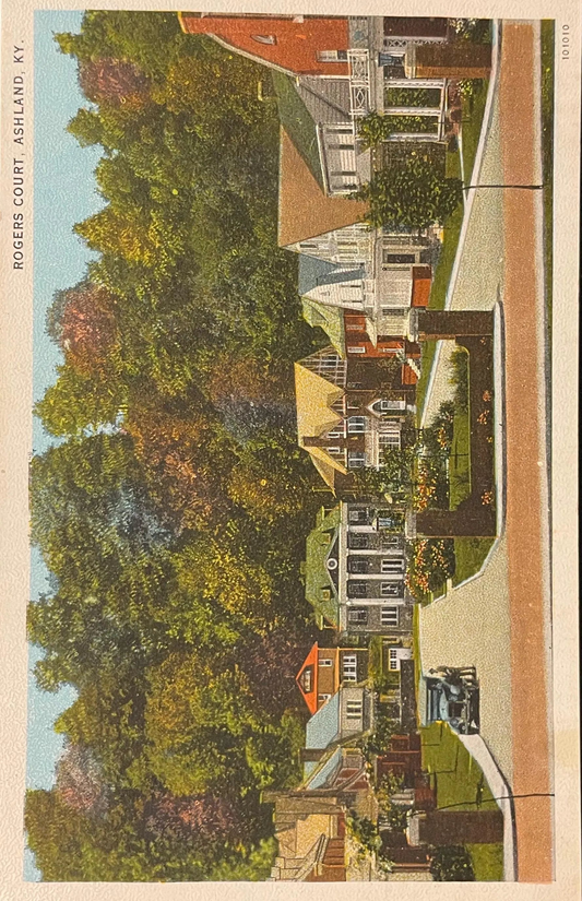 Rogers Court - Ashland, Kentucky - Vintage Postcard