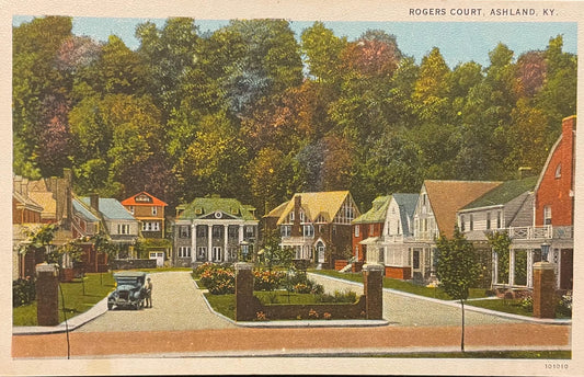 Rogers Court - Ashland, Kentucky - Vintage Postcard