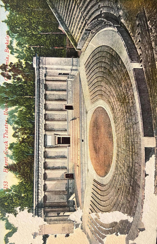 Hearst Greek Theatre, University of California, Berkeley -  Built in 1903 and seats 8,500 - Vintage UBC Postcard