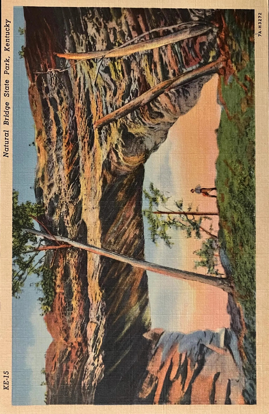 Natural Bridge State Park, Kentucky - 1940s Linen Postcard