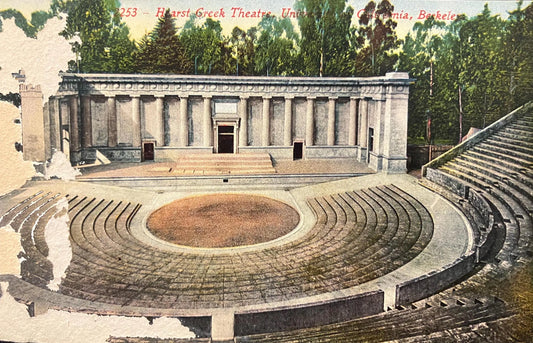 Hearst Greek Theatre, University of California, Berkeley -  Built in 1903 and seats 8,500 - Vintage UBC Postcard