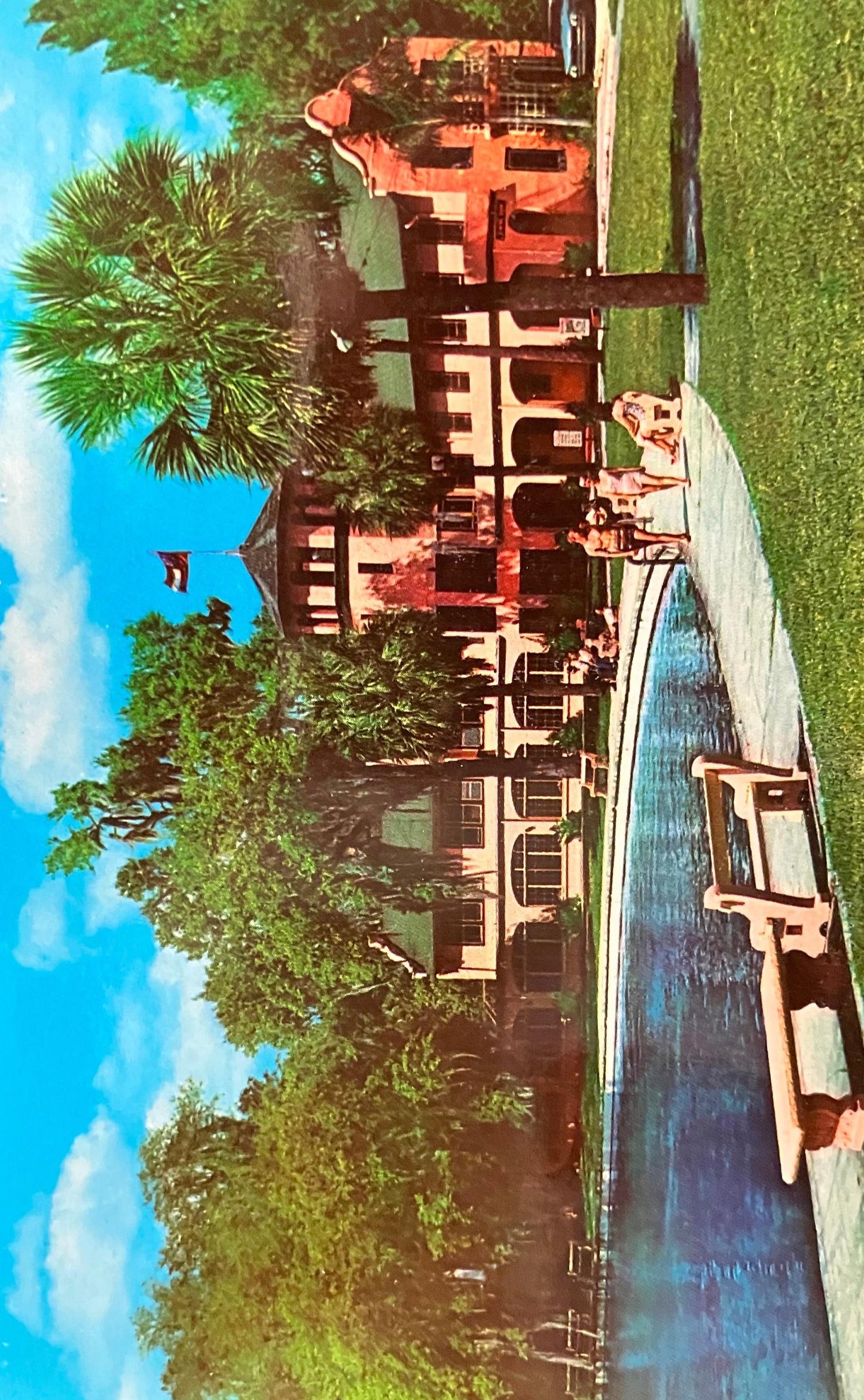 Ponce De Leon Springs Inn in De Leon Springs, Florida - Dag Hammarskjold (1905-1961) Stamp - Vintage Inn Postcard