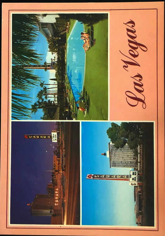 Las Vegas Sahara Hotel - Vintage Las Vegas, Nevada Postcard
