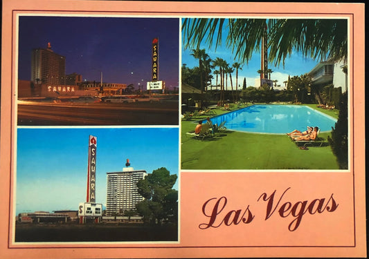 Las Vegas Sahara Hotel - Vintage Las Vegas, Nevada Postcard