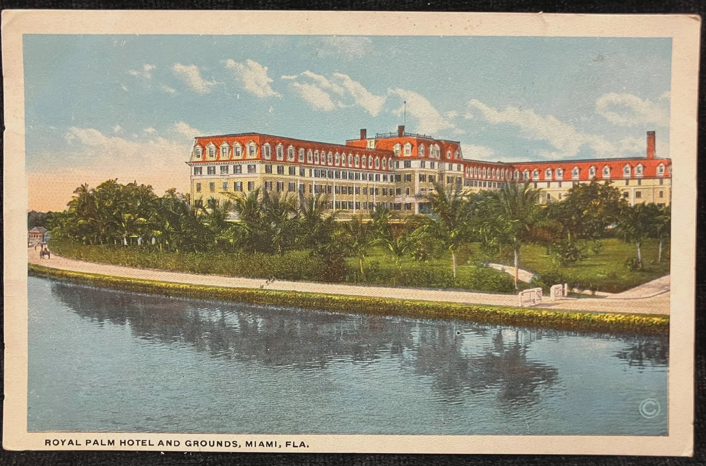 Royal Palm Hotel and Grounds, Miami, Florida - Vintage Hotel Postcard