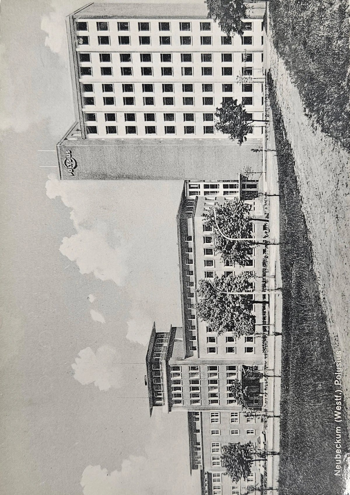 RPPC Neubeckum Germany Westf. Polysius Building Buchhandlung Und Burobedarf - Vintage International 