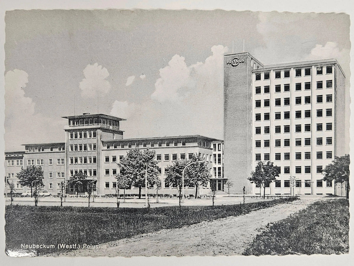 RPPC Neubeckum Germany Westf. Polysius Building Buchhandlung Und Burobedarf - Vintage International 