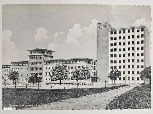 RPPC Neubeckum Germany Westf. Polysius Building Buchhandlung Und Burobedarf - Vintage International 
