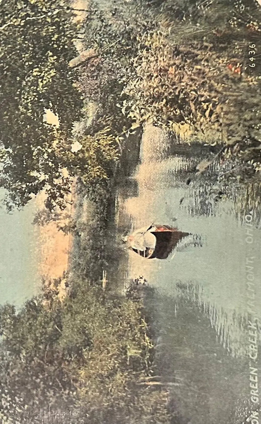On Green Creek, Fremont, Ohio - Vintage 1915 Postcard