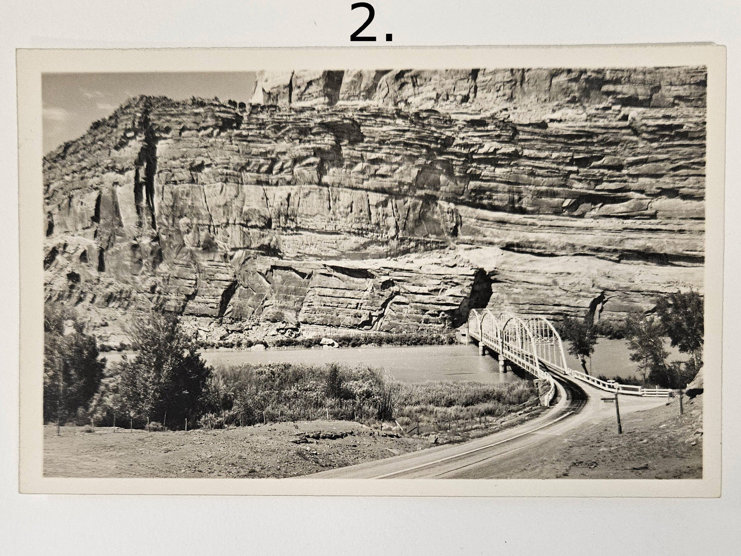 1940s Photo Postcard Set - Bridge Over Colorado River Canyon, Moab Utah - Aerial Photos By Harry Reed -  Sold as set