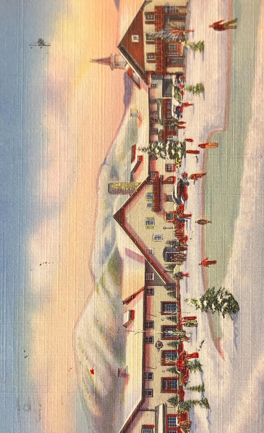 Challenger Inn In Winter - Sun Valley, Idaho - 1950 Linen Postcard