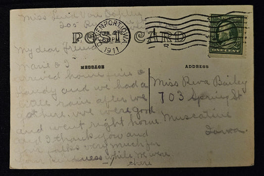RPPC - Mercy Hospital Davenport, Iowa in 1911 - Vintage Postcard