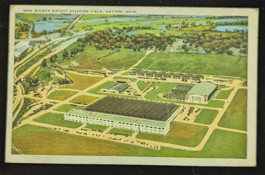New Wilbur Wright Aviation Field, Dayton, Ohio - Vintage Aviation Postcard - The birth of Man's flight