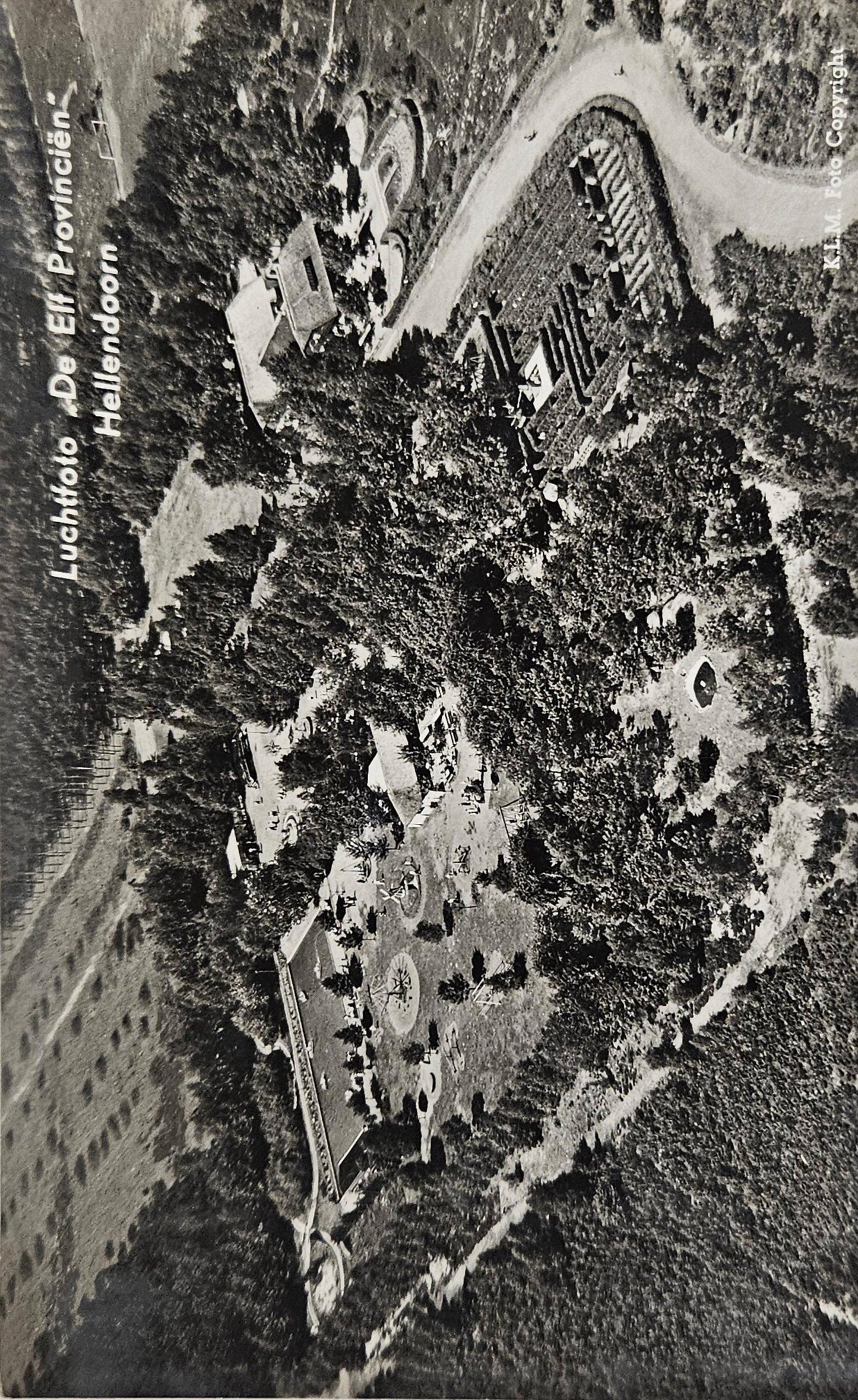 RPPC  Dutch Netherlands Luchtfoto De Elf Provincien Hellendoorn - Vintage International Postcard