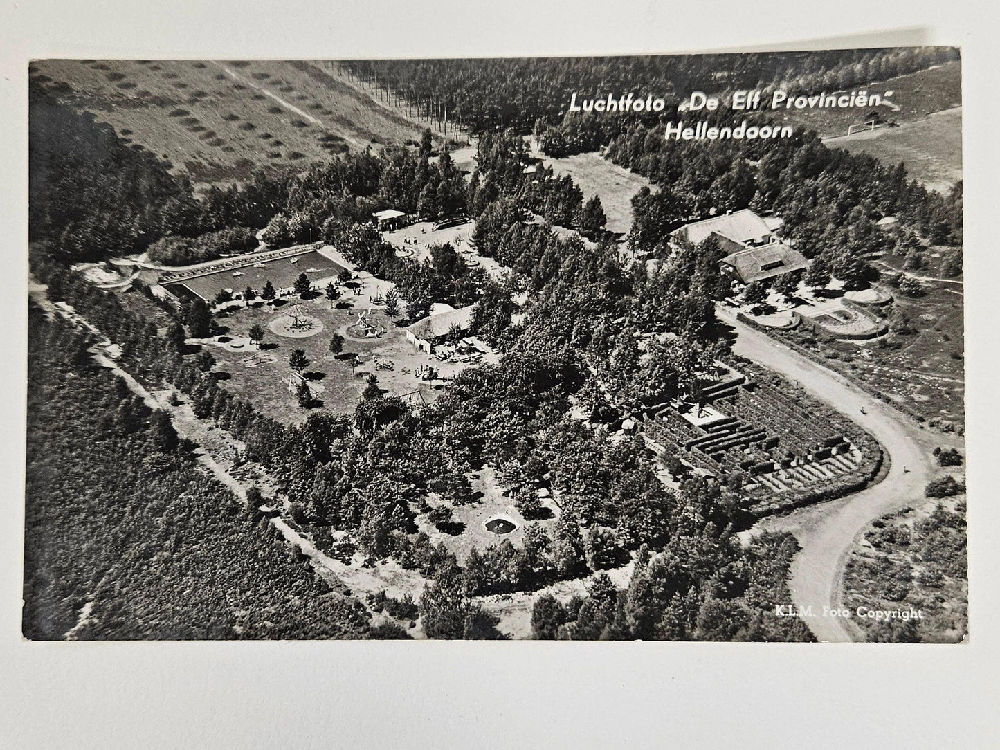 RPPC  Dutch Netherlands Luchtfoto De Elf Provincien Hellendoorn - Vintage International Postcard