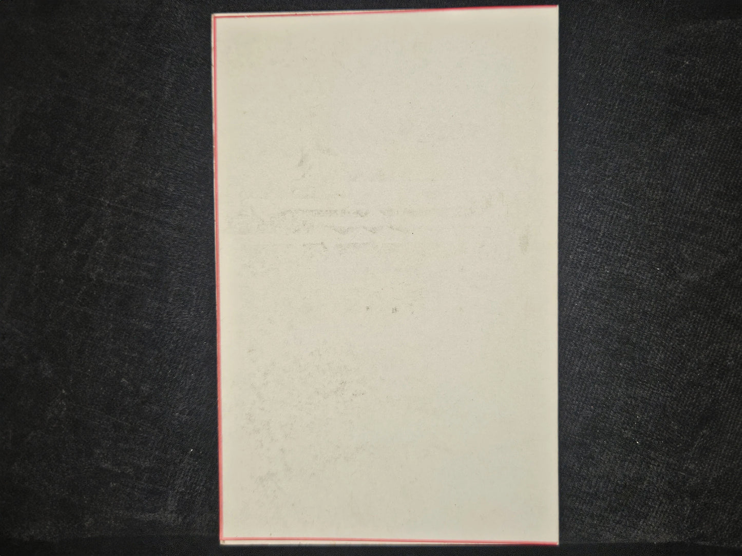 New Year Greetings, Engraved Black and Red Christmas Card with Lantern and Holly - Art Deco Christmas Card 1910 -1920 - signed